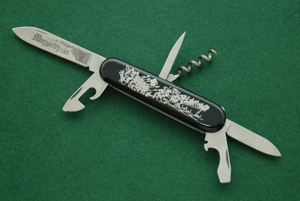 Battle of Morgarten 1315 commemorative knife released in 1983 as a member of the 'Battle Series'.