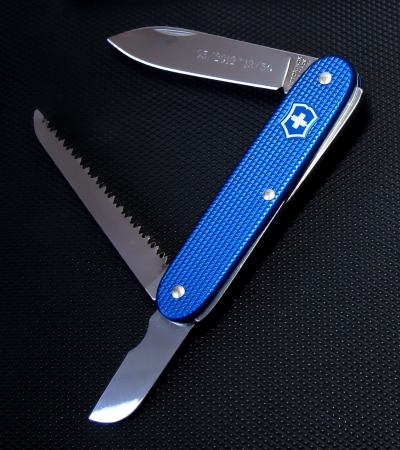 The Victorinox Scout (0.8060.22R) was first released as a special-run of only 50 knives for collectors in May 2012.  Each knife is numbered and dated on the main blade with an engraving.