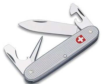 Victorinox Swiss Army 2 Alox, 93 mm, con nervature in argento