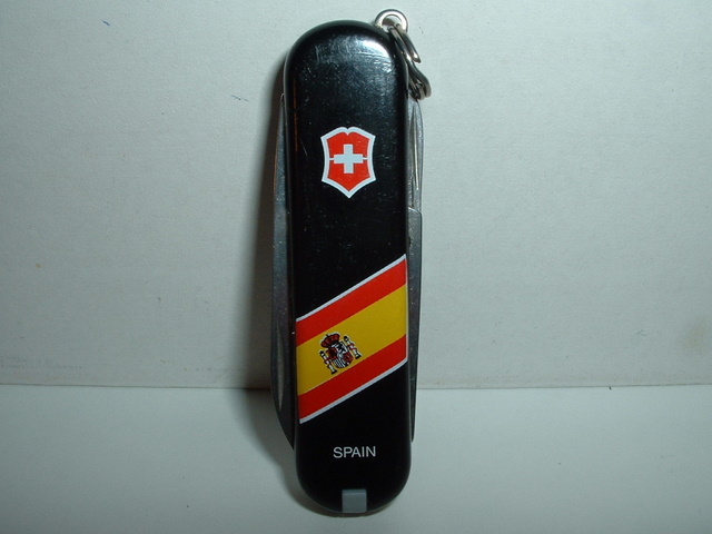 Victorinox National Flag Classic for Spain in Black.