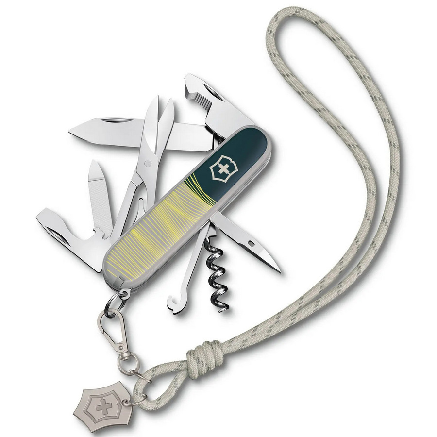Victorinox Live to Explore Collection - Companion 91mm New York Style, 1.3909.E223. An advertising image. 