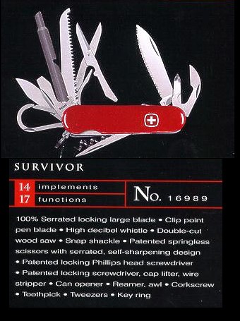 Wenger knife with a whistle model 16989