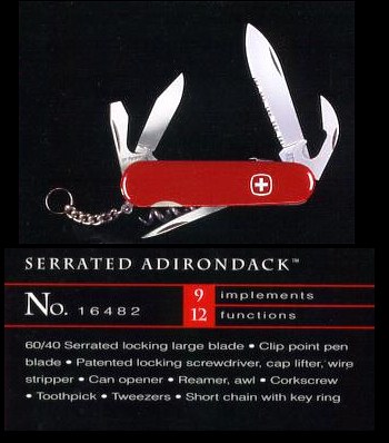 Wenger Serrated  Adirondack  catalog page
